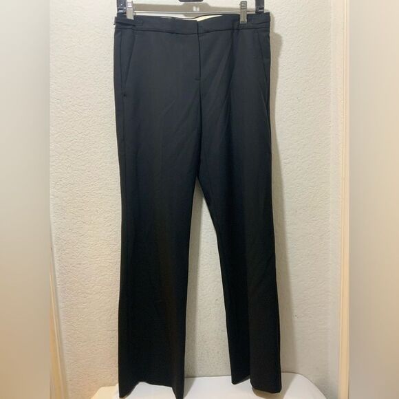 THEORY Wool-blend straight-leg pants size 2 wool 98% Lycra :2% - Picture 2 of 11